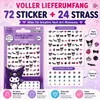 Kuromi Nagelsticker Set – 72 Sticker + 24 Steinchen – Produktbild-Vorschau 3