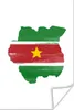 MuchoWow® Poster Karte mit Flagge Suriname 40x60 cm - Produktbild-Vorschau 1