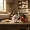 Teeservice Porzellantasse und Teekanne 400ml Geschenk für Produktbild-Vorschau 7