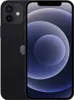 A black Apple iPhone 12 mini is shown from the front and back. Produktbild-Vorschau