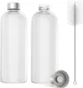JOIEYOU Glasflasche mit Edelstahl Deckel 1000ml Produktbild-Vorschau 1