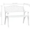 vidaXL Zahradní lavice 102 cm z litého hliníku, bílá Náhled obrázku produktu 7