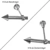 Gardinenstange Set Edelstahl Look Metall Ø 19mm zur Produktbild-Vorschau 2