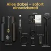NEBEL PRO Luftbefeuchter mit abgebildetem Zubehör und Anleitung in der Lieferumfangsübersicht. Produktbild-Vorschau