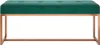 vidaXL Panca verde scuro 110x36x45 cm Velluto Anteprima dell’immagine prodotto 3