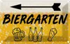 vianmo Blechschild 12x18 cm Biergarten links Bier Bar Club Produktbild-Vorschau 1