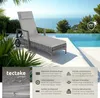 tectake® Rattan Sonnenliege 200 x 70 x 33 cm Produktbild-Vorschau 2