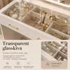 INONEFT Schminktisch-Set mit LED-Spiegel, Ladeanschluss und Produktbild-Vorschau 7