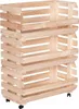 STOLMAK Obstkiste aus Holz mit Rollen – 3 Etagen – 57x79x30 Produktbild-Vorschau 5