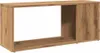 A wooden TV cabinet with an open shelf and a closed compartment. Anteprima dell’immagine prodotto
