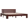 vidaXL Letto in legno massiccio di pino marrone scuro Anteprima dell’immagine prodotto 1