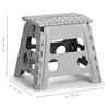 A gray foldable step stool with dimensions indicated. Náhľad obrázku produktu