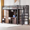 OKWISH Lit Mezzanine 90x200 cm - Lit Double avec Rangement Voir les images du produit 1