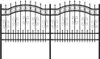 vidaXL Gartenzaun mit Speerspitze Schwarz 240 x 100 cm Produktbild-Vorschau 1