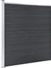 vidaXL Gartenzaun WPC 175x186 cm Grau Produktbild-Vorschau 1