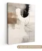 MuchoWow® - Leinwandbilder - Abstrakte Kunst - Grau - Produktbild-Vorschau 1