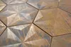 Mosaik Rückwand Kupfer braun Hexagon 3D braun Produktbild-Vorschau 4