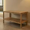 Naturel Home Holz Sitzbank mit Ablageboden 78 x 47 x 37 cm Produktbild-Vorschau 10