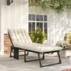 Outsunny Sonnenliege Klappbar Breite Gartenliege mit Produktbild-Vorschau 2
