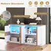 Merax Hochglanz Sideboard mit RGB LED Beleuchtung und 4 Produktbild-Vorschau 16