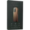 The image shows the packaging for a Mujjo iPhone 16 Pro leather case in tan. Voir les images du produit