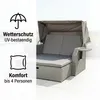 Mucola Strandkorb Rattan Sonnenbett mit verstellbarem Dach Produktbild-Vorschau 10