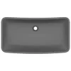 vidaXL Luxus-Waschbecken Rechteckig Matt Dunkelgrau 71x38 Produktbild-Vorschau 7