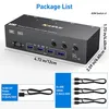 KCEVE KVM303DH Přepínač HDMI kompatibilní KVM 3 in 3 out Náhled obrázku produktu 2