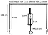 Tisch Deko Stange Klemme Gestell Metall schwarz ausziehbar Produktbild-Vorschau 6