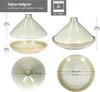 Tajine Steingut hellgrün Schale mit Deckel Ofenform Produktbild-Vorschau 6