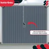 A garage door with a lock mechanism highlighted. Produktbild-Vorschau