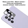 A close-up of a phone's camera lens protector placed on top of the phone's camera module. Produktbild-Vorschau