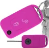 Auto Schlüssel Hülle Silikon Schutz Cover Pink kompatibel Produktbild-Vorschau 1