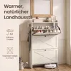 VASAGLE Schmaler Schuhkipper mit 3 Klappen, Landhausstil Produktbild-Vorschau 13