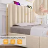 Postel s čalouněnou konstrukcí, jednolůžko, čalouněné čelo Náhled obrázku produktu 3
