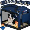CADOCA® Cage de transport XL Bleu pour animaux chien chat Voir les images du produit 1