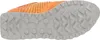 The underside of an orange sneaker is shown against a white background. Voir les images du produit
