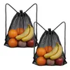 Netzbeutel 2er Set mit Kordelzug, Mesh Turnbeutel, Produktbild-Vorschau 1