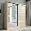 Schwebetürenschrank, 2-türig Schrank mit Spiegel NERO 200 Produktbild-Vorschau 1
