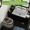 WC Sitz D-Form Schwarz mit Absenkautomatik Motiv Drei Produktbild-Vorschau 3