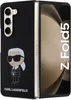 A black phone case with a Karl Lagerfeld graphic is shown next to a Samsung Galaxy Z Fold 5. Podgląd zdjęcia produktu