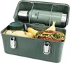 An open Stanley lunch box filled with food items, including a sandwich, chips, a banana, and a thermos. Podgląd zdjęcia produktu