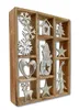 Mango-Holz und Metall Wandbild braun silber 31 x 40cm Produktbild-Vorschau 3