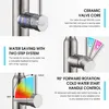 Collage of images showing different features of a kitchen faucet. Produktbild-Vorschau
