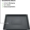 A baking tray with descriptive text about its features. Anteprima dell’immagine prodotto