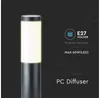 V-TAC Poller-Außenleuchte VT-838, IP44, E27 Edelstahl grau, Produktbild-Vorschau 4