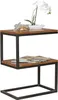 FineBuy Beistelltisch S-Form Sheesham Massivholz / Metall Produktbild-Vorschau 6