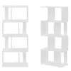 MODERNES GEOMETRISCHES ZICKZACK-REGAL – WEISS 140 cm Produktbild-Vorschau 1
