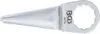 A silver tool with a tapered handle and a circular, toothed end. Anteprima dell’immagine prodotto