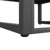 A close-up view of the base of a gray metal furniture frame, showing a single adjustable foot. Podgląd zdjęcia produktu
